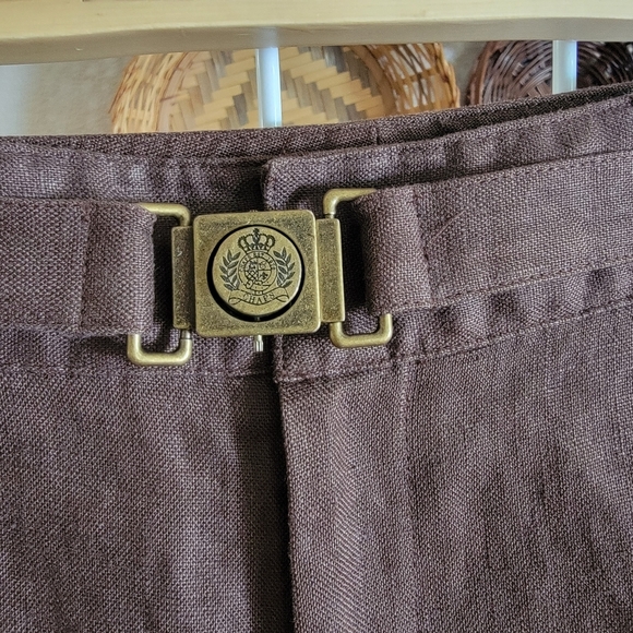 Chaps Linen Crop Trouser Pant Sz 12 - Picture 5 of 5